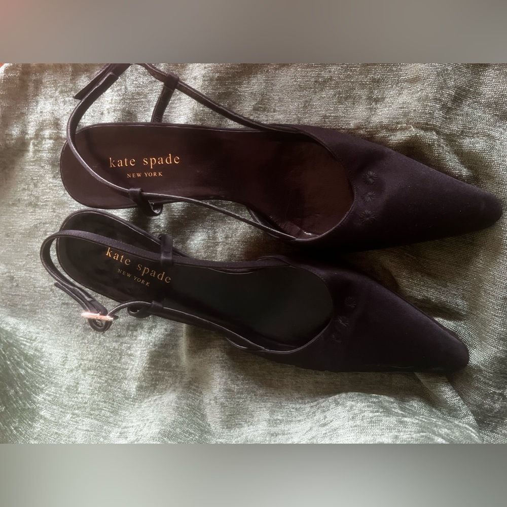Kate Spade slingback kitten heels